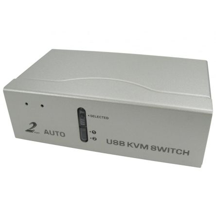 NewLink 2 Port Dual Monitor USB USB, VGA KVM Switch, 3.5 mm Jack [NLKVM-100/2]; 280-0516
