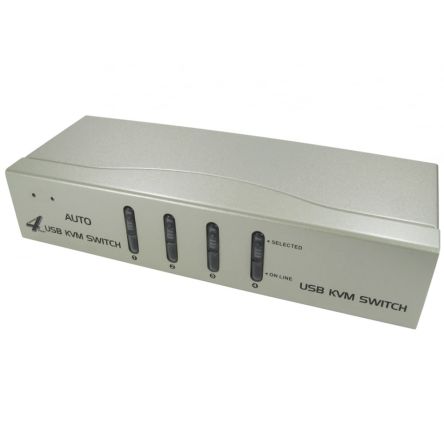 NewLink 4 Port Quad Monitor USB USB, VGA KVM Switch, 3.5 mm Jack [NLKVM-100/4]; 280-0517