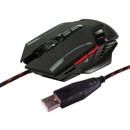 NewLink NLMS-GM01 7 Button Wired Ergonomic Optical Mouse Black [NLMS-GM01]; 280-0534