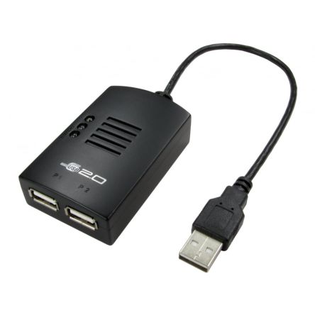 NewLink 2 Port USB 2.0 USB A  Hub, USB Powered, 77 x 42 x 20mm [NLUSB2-202A]; 280-0546
