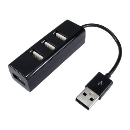 NewLink 4 Port USB 2.0 USB A  Hub, USB Powered, 65 x 20 x 17mm [NLUSB2-205K]; 280-0548