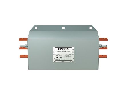 EPCOS, B84143 320A 530 V 50 Hz, 60 Hz, Chassis Mount Power Line Filter, Solder 3 Phase [B84143B0320S020]; 280-4938