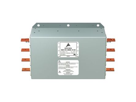 EPCOS, B84144 600A 530 V 50 Hz, 60 Hz, Chassis Mount Power Line Filter, Solder 3 Phase [B84144B0600S121]; 280-4951