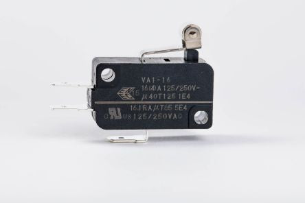 Zippy Roller Lever Snap Action Micro Switch, Solder Terminal, 16.1A, SPDT [VA1-16L1-05D0-Z]; 280-5036
