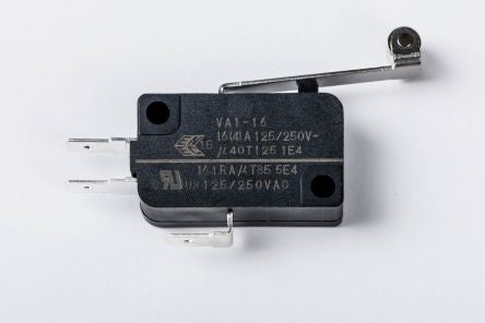 Zippy Roller Lever Snap Action Micro Switch, Solder Terminal, 16.1A, SPDT [VA1-16L1-06D0-Z]; 280-5040