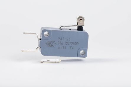 Zippy Roller Lever Snap Action Micro Switch, Solder Terminal, 26A, SPDT [VA1-26Q1-05E0-Z]; 280-5052
