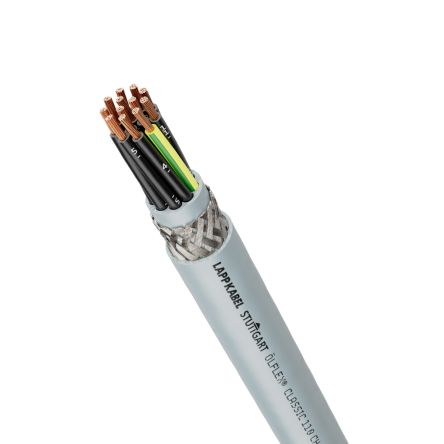 Lapp OLFLEX CLASSIC 110 CH Control Cable, 3 Cores, 0.75 mm², Screened, 50m, Silver Grey Halogen Free Compound Sheath, [10035041]; 280-5088