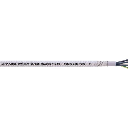 Lapp OLFLEX CLASSIC 110 CY Control Cable, 3 Cores, 1.5 mm², Screened, 100m, Transparent PVC Sheath, 16 AWG [1135303]; 280-5095