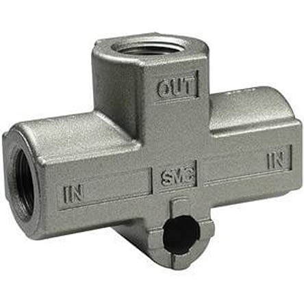 SMC VR Series, Pneumatic Shuttle Valve Threaded Connection, Rc 1/8 Thread, 10 bar Max Operating Pressure [VR1210-01]; 280-8146