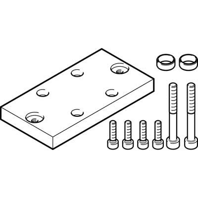 Festo Adapter DHAA-D-E2-40-Q11-32-E, For Use With Pneumatic Cylinder & Actuator [DHAA-D-E2-40-Q11-32-E]; 280-8231