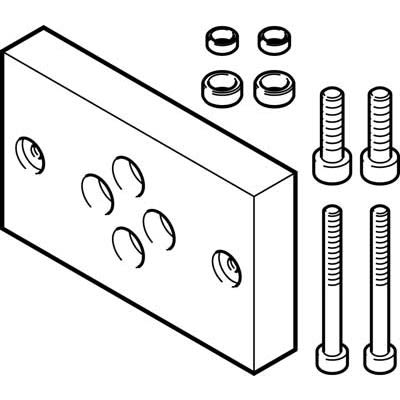 Festo Adapter DHAA-D-E8-45/55-Q11-12, For Use With Pneumatic Cylinder & Actuator [DHAA-D-E8-45/55-Q11-12]; 280-8237