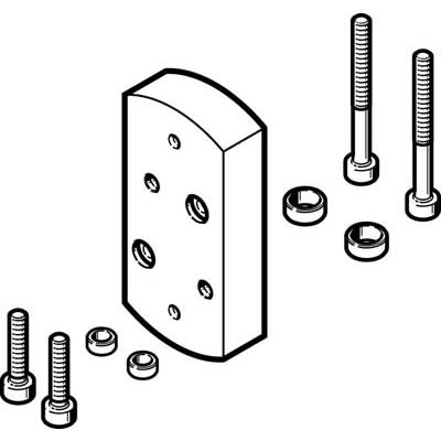 Festo Adapter DHAA-D-H5-10-Q11-8, For Use With Pneumatic Cylinder & Actuator [DHAA-D-H5-10-Q11-8]; 280-8283