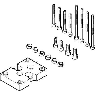 Festo Adapter DHAA-G-G6-16-B8-25, For Use With Pneumatic Cylinder & Actuator [DHAA-G-G6-16-B8-25]; 280-8302