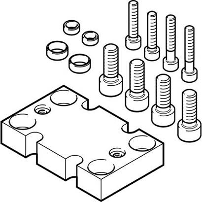 Festo Adapter DHAA-G-H2-25-B11-40, For Use With Pneumatic Cylinder & Actuator [DHAA-G-H2-25-B11-40]; 280-8320