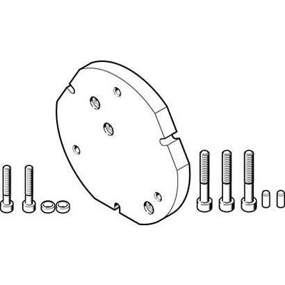 Festo Adapter DHAA-G-H2-25-B13G-63, For Use With Pneumatic Grippers [DHAA-G-H2-25-B13G-63]; 280-8322
