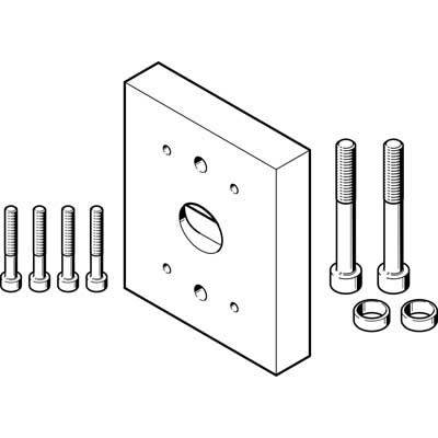 Festo Adapter DHAA-G-H2-25-B6-40, For Use With Pneumatic Cylinder & Actuator [DHAA-G-H2-25-B6-40]; 280-8324