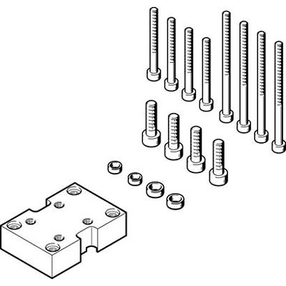 Festo Adapter DHAA-G-H3-16-B8-25, For Use With Pneumatic Grippers [DHAA-G-H3-16-B8-25]; 280-8325