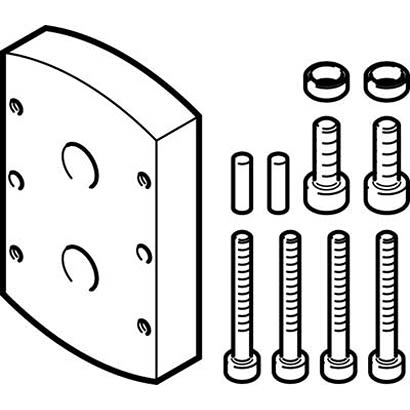 Festo Adapter DHAA-G-Q11-20-B5-12, For Use With Grippers [DHAA-G-Q11-20-B5-12]; 280-8384
