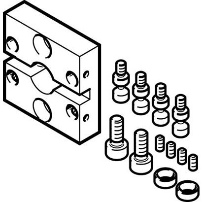 Festo Adapter DHAA-G-Q5-16-B11-16, For Use With Grippers [DHAA-G-Q5-16-B11-16]; 280-8497