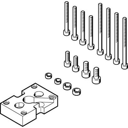 Festo Adapter DHAA-G-Q5-16-B8-20, For Use With Pneumatic Grippers [DHAA-G-Q5-16-B8-20]; 280-8504