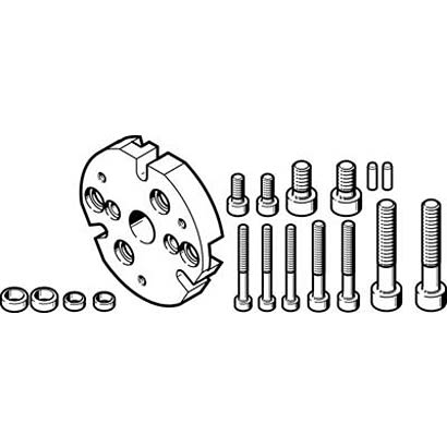 Festo Adapter DHAA-G-Q5-20-B13-35, For Use With Grippers [DHAA-G-Q5-20-B13-35]; 280-8506