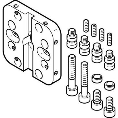 Festo Adapter DHAA-G-Q5-25-B11-25, For Use With Pneumatic Cylinder & Actuator [DHAA-G-Q5-25-B11-25]; 280-8507