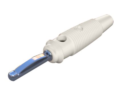 Hirschmann Test & Measurement White Male Banana Connector, 4 mm Connector, Screw Termination, 16A, 60V dc, Nickel [930058107]; 280-8734