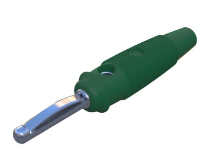 Hirschmann Test & Measurement Green Male Banana Connector, 4 mm Connector, Solder Termination, 30A, 60V dc, Nickel [930061104]; 280-8737