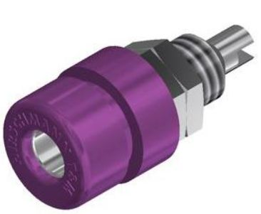 Hirschmann Test & Measurement Violet Female Banana Connector, 4 mm Connector, M6 Thread, Solder Termination, 32A, 60V [930166109]; 280-8762