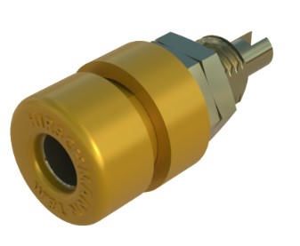 Hirschmann Test & Measurement Yellow Female Banana Connector, 4 mm Connector, M6 Thread, Solder Termination, 32A, 60V [930166703]; 280-8765