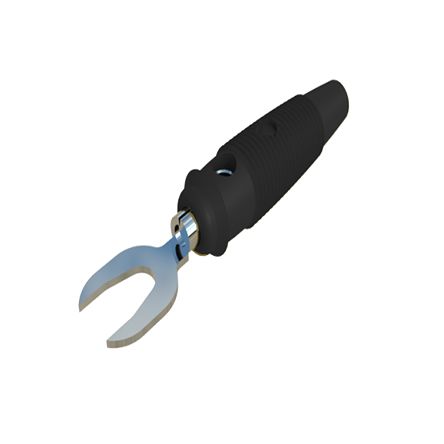 Hirschmann Test & Measurement KB 2 Insulated Fork Terminal 16AWG, 7.1mm Stud Size PVC, Blue [930584102]; 280-8779