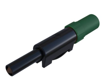 Hirschmann Test & Measurement Green Male Banana Connector, 4 mm Connector, Solder Termination, 30A, 60V dc, Nickel [931824104]; 280-8814