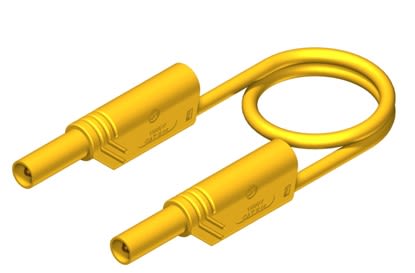 Hirschmann Test & Measurement Test Probes, 32A, 1kV, Yellow, 25cm Lead Length [934086103]; 280-8923