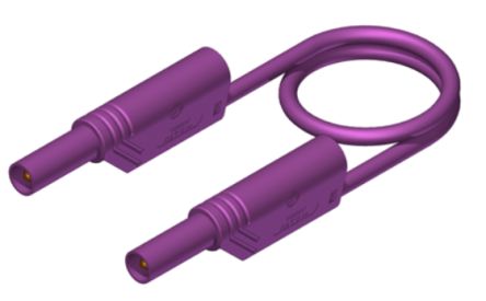Hirschmann Test & Measurement Test Probes, 32A, 1kV, Violet, 25cm Lead Length [934086109]; 280-8936