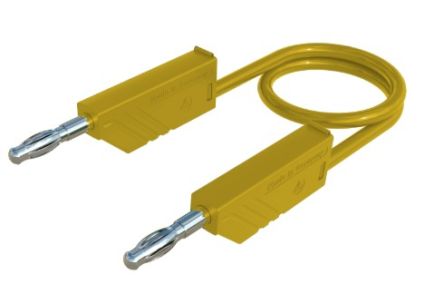 Hirschmann Test & Measurement Test Probes, 16A, 60V dc, Yellow, 25cm Lead Length [934090103]; 280-8939