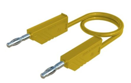 Hirschmann Test & Measurement Test Probes, 16A, 60V dc, Yellow, 150cm Lead Length [934093103]; 280-8950