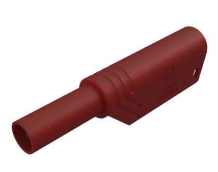Hirschmann Test & Measurement Red Male Banana Connector, 4 mm Connector, Screw Termination, 24A, 1kV, Gold Plating [934099701]; 280-8963