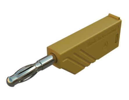 Hirschmann Test & Measurement Yellow Male Banana Connector, 4 mm Connector, Screw Termination, 24A, 60V dc, Gold Plating [934100703]; 280-8965