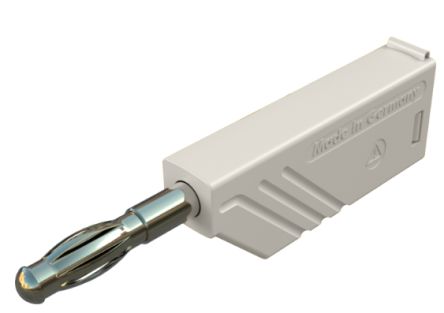 Hirschmann Test & Measurement White Male Banana Connector, 4 mm Connector, Screw Termination, 24A, 60V dc, Gold Plating [934100707]; 280-8972