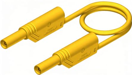 Hirschmann Test & Measurement Test Probes, 16A, 1kV, Yellow, 1m Lead Length [934195103]; 280-8996