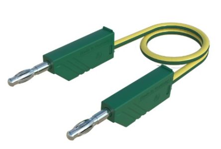Hirschmann Test & Measurement Test Probes, 32A, 60V dc, Green, Yellow, 150cm Lead Length [934507188]; 280-9005