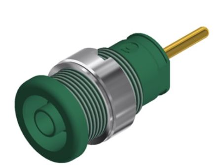 Hirschmann Test & Measurement Green Female Banana Connector, 4 mm Connector, Solder Termination, 24A, 1kV, Gold Plating [972359104]; 280-9039