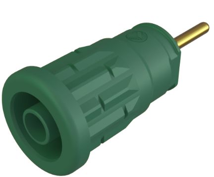 Hirschmann Test & Measurement Green Female Banana Connector, 4 mm Connector, Solder Termination, 24A, 1kV, Gold Plating [972363104]; 280-9046