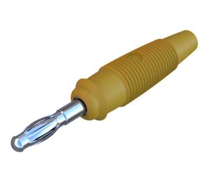 Hirschmann Test & Measurement Yellow Male Banana Connector, 4 mm Connector, Solder Termination, 32A, 60V dc, Nickel [972518103]; 280-9048