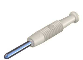 Hirschmann Test & Measurement White Male Banana Connector, 2mm Connector, Solder Termination, 6A, 60V dc, Nickel Plating [973509107]; 280-9058