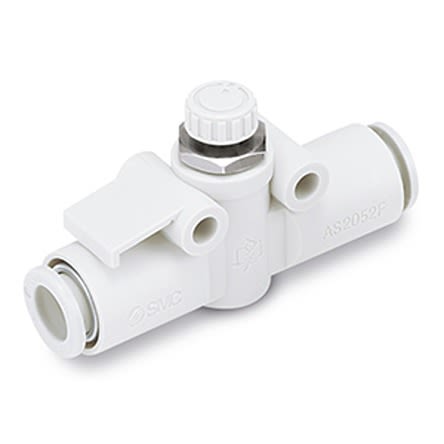 SMC AS Series Tube Speed Controller, 3.2mm Tube Inlet Port x 3.2mm Tube Outlet Port [AS1002F-23]; 280-9122