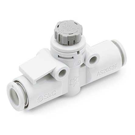 SMC AS Series Tube Speed Controller, 3.2mm Tube Inlet Port x 3.2mm Tube Outlet Port [AS1002F-23A]; 280-9123