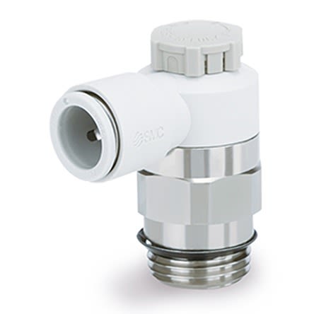 SMC AS Series Threaded Speed Controller, UNI 1/8 Male Inlet Port x Tube Outlet Port x Push In 6mm Tube Outlet Port [AS2201F-U01-06A]; 280-9165