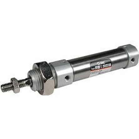 SMC Double Acting Cylinder - 16mm Bore, 30mm Stroke, C85 Series, Double Acting [CD85N16-30-B]; 280-9239