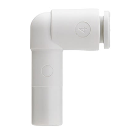 SMC KQ2 Series Elbow Fitting, 10 mm to Push In 6 mm, Tube-to-Tube Connection Style [KQ2L06-10A]; 281-0504